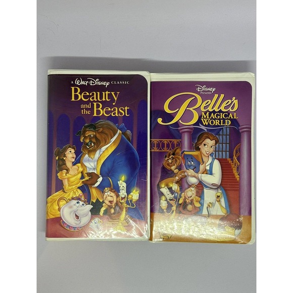 Beauty and The Beast & Belle's Magical World Belle Disney VHS Cassette - Picture 1 of 4